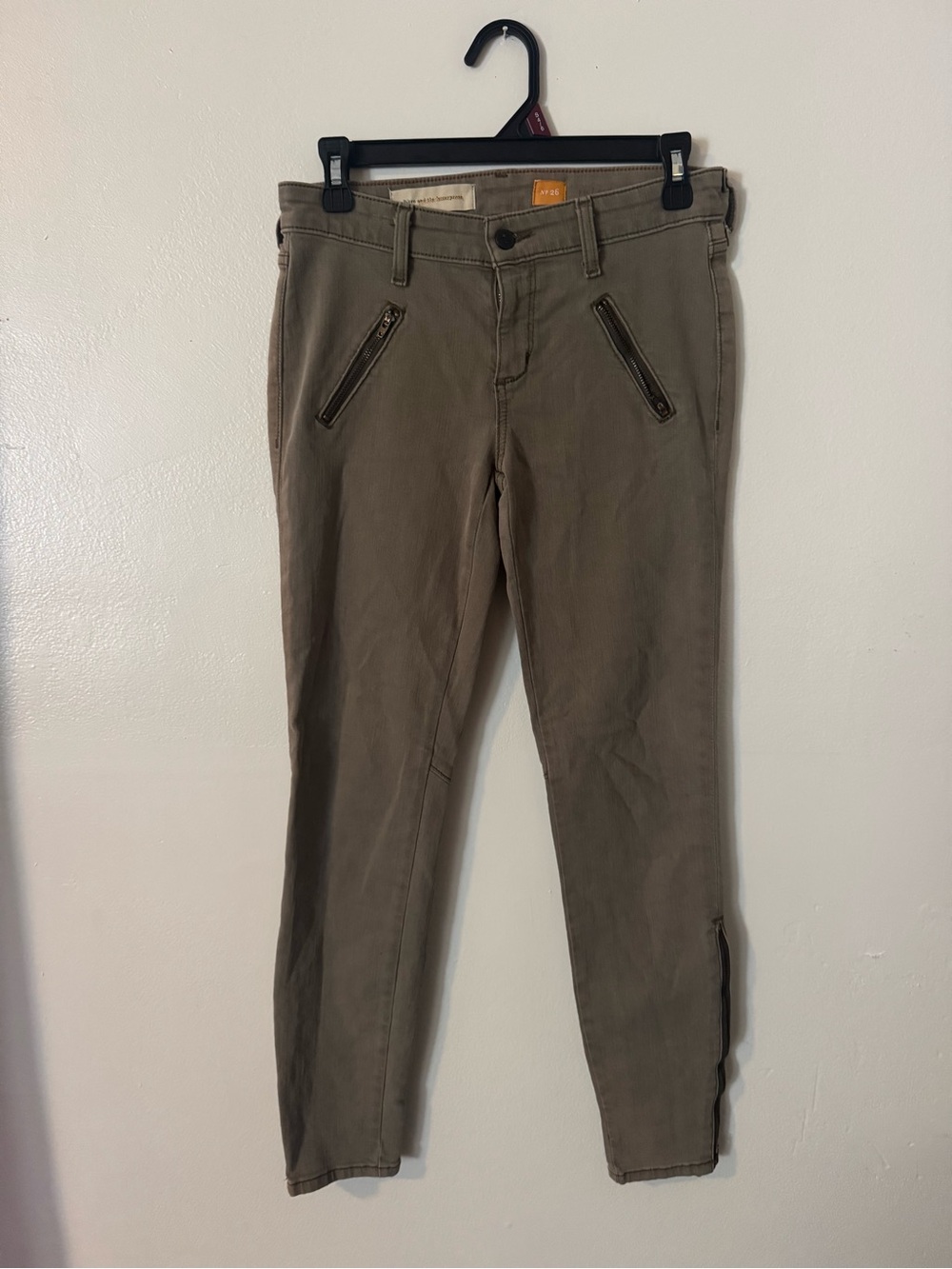 Pilcro and the Letterpress Motto Denim Green Jeans Size 26